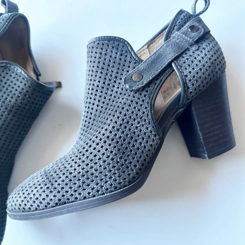 Franco Sarto Dale 2 Perforated Genuine Suede Ankle Bootie Women’s US 8